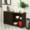 Kitchen Storage Cupboard Cabinet with Sliding Door and Adjustable Shelf